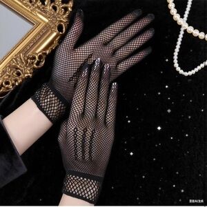 Pretty Black Fishnet Gloves Tea Party Races Church Brunch Soirées Derby …